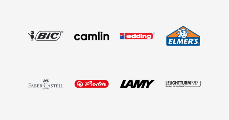 30 Stationery Brand Logos in SVG and Transparent PNG