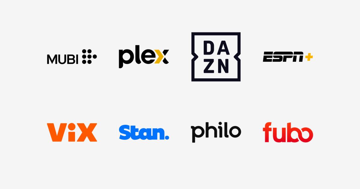 27 Streaming Service Logos in SVG and Transparent PNG